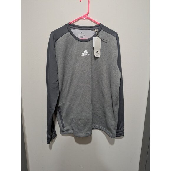 Adidas Men’s Team Crew Pullover Sweatshirt Size Large NEW Aeroready - Picture 1 of 7